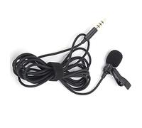 Qqmora Microphone Lavalier Filaire Compact Réducteur de Bruit pour Smartphones et Tablettes Métal Noir 1 Pièce