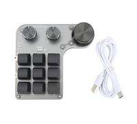 Qqmora Mini Clavier de Jeu à Une Main, Fonction de Mémoire, Raccourci Programmable, 3 Boutons pour Les Jeux,Console