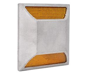 Qqmora Panneau Réfléchissant LED surélevé, Lumière de Guidage Extérieure Durable pour Rue et Autoroute, 105x105x20mm