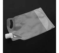 Qqmora Sac de Stockage D'eau Pliable de 2 L, Conception Pratique à Petite Bouche, Parfait pour les Aventures en Plein Air et L'exercice, fabriqué en Matériau PE Fiable