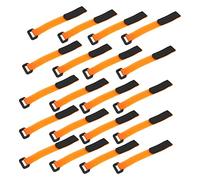 Qqmora Sangles à Crochets et Boucles Durables avec Attaches de Câble en Plastique à Boucle, 20 Unités, Idéales pour Sécuriser les Câbles et les Cordes (20 * 200mm)