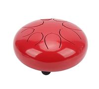 Qqmora Tambour à Langue en Acier 10 Pouces, Ensemble de Batterie éthérée avec des Tons Précis pour Débutants, Cadeau Parfait pour la Relaxation (Rouge)