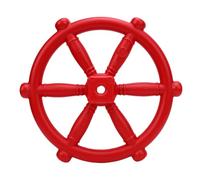 Qqmora Volant de Jouet de Bateau de Pirate, Accessoire de Terrain de Jeu Extérieur Durable pour Cabane dans Les Arbres, Ensemble de Balançoire D'arrière-Cour pour Enfants, Matière Plastique (Rouge)