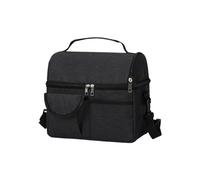 QQNQQ Boîte à lunch Bento, boîte à lunch thermique robuste et durable for la préparation des repas en déplacement. Sac isotherme interne en film d'aluminium double couche. Boîte à lunch(Black)
