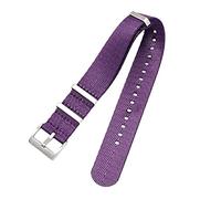 QQNQQ Bracelet de montre, bracelet, universel, 20/22/24 mm, for homme, impression couleur bonbon, toile soyeuse, nylon, militaire Nato, accessoires remplacement(Purple,24mm)