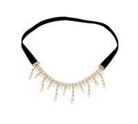 QQNQQ Chaîne de Jambe de fête, chaîne de Jambe de fête for Femme, chaîne de Jambe à Pompon en Strass, chaîne de Cuisse Sexy, Bijoux de Jambe(Gold)