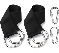 QQNQQ Crochets de balançoire Robustes, Lot de 2 Crochets de balançoire, Sangles de Connexion Portables d'extérieur avec Crochet en métal, Sangles polyvalentes, Extension Ultra Large(5 * 150cm)