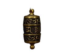 QQNQQ Prière Bouddhiste à Main, Roue de prière tibétaine, 1,37" Écritures boîte Pendentif en cuivre amulette Bon augure décoration Bodhisattva