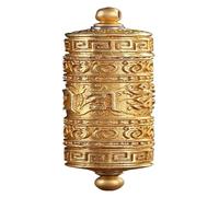 QQNQQ Prière Bouddhiste à Main, Roue de prière tibétaine, 1,97" Pendentif miséricordieux Guanyin Bodhisattva Hum boîte en cuivre Pur