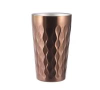 QQNQQ Tasse à thé, tasse café/lait en céramique, mug personnalisé mignon, de voyage isotherme acier inoxydable double paroi for bière, verres, ensemble thé/jus for boissons chaudes/froides(Rose gold)