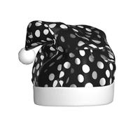 qqoupp Chapeau de Noël à pois ondulés noirs et blancs pour adulte pour Noël, Halloween, Nouvel An, soldes, promotions