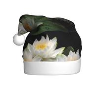 qqoupp Chapeau de Noël motif fleurs de lotus blanc pour adulte pour Noël, Halloween, Nouvel An, soldes, promotions