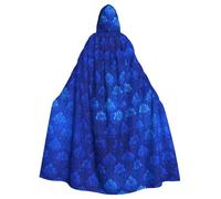 qqoupp Joli fond bleu imprimé Halloween adulte cape à capuche super grande cape à capuche avec nœud papillon, sans fermeture éclair