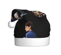 qqoupp Petit garçon menant un groupe de chiots Chapeau de Noël pour adulte pour Noël, Halloween, Nouvel An, soldes, promotions