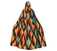 qqoupp Turning The Flame Prints Cape à capuche pour adulte avec nœud papillon, sans fermeture éclair