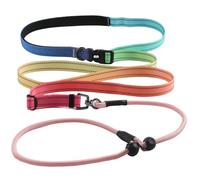 QQPETS Laisse réglable pour chien, mains libres, pour promener le chien, laisse de dressage réfléchissante avec pivot à 360° anti-nœuds, longueur de 1,2 à 2,1 m pour toutes les races