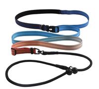 QQPETS Laisse réglable pour chien, mains libres, pour promener le chien, laisse de dressage réfléchissante avec pivot à 360° anti-nœuds, longueur de 1,2 à 2,1 m pour toutes les races