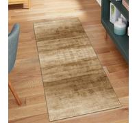 QQrunner Tapis de couloir antidérapant lavable, motif abstrait, 70 x 750 cm, au mètre, long, orange