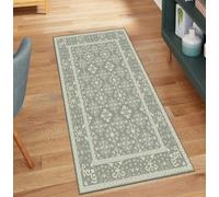 QQrunner Tapis de couloir, lavable, vintage, 50 x 220 cm, antidérapant, au mètre, long, en polyester, pour salon, paillasson