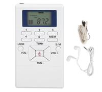 QQT102 Radio Professionnelle Mini Récepteur Stéréo FM Portable avec Affichage LCD Écouteur