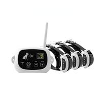 QQXbecky Système de clôture de Chien à Distance sans Fil étanche 1/2/3 Animaux de Compagnie 0-100 Niveau Dispositif de clôture électronique Collier de Dressage de Chien Choc électrique 661for3dogs