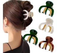 QQY Grandes épingles à cheveux, 6pcs cheveux épais mâchoire pince forte griffe pince Accessoires pour femmes (19)