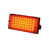 QQY Projecteurs LED extérieurs, Feu de sécurité extérieur super allumé de 5000lm, Ip66 projecteurs étanches Garage patio arrière (50W, Rouge)