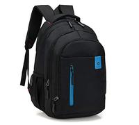 QQYG Sac à dos d'école pour adolescents, garçons et filles, sac en polyester pour enfants, bleu