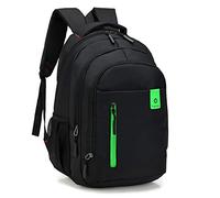QQYG Sac à dos scolaire pour garçons et filles adolescents, sac en polyester pour enfants, vert