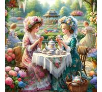 QQYRHN 5D DIY Princesses Vintage Kits de Peinture Diamant, Complète Nobles Dames Diamond Painting pour Adulte Débutants, Jardin Art du Diamant, Décor Murale Maison Peinture au Diamant Avec 30x30 cm