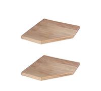 QQZQQ Étagères d'angle muraux, étagères flottantes en Bois Massif 2, Parfait for la décoration de la Maison, Rangement Mural for la Cuisine, Chambre à Coucher, Salle de Bains (Size : 17x17cm)
