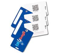 QR4Bags 3 étiquettes personnalisées Valises Avion avec QR Code pour Effets Personnels et Sacs à dos - Plaques Bagalio avec QR Code avec Informations utiles en cas de Smart Objets (Bleu)