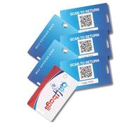 QR4Bags 3 étiquettes personnalisées Valises Avion avec QR Code pour Effets Personnels et Sacs à dos - Plaques Bagalio avec QR Code avec Informations utiles en cas de Smart Objets (Blanc/rouge)