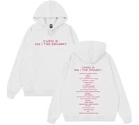 QRDLKERL Sweat à Capuche Cardi B Am I The Drama Album pour Homme et Femme, Style Hip-hop, Manches Longues, Ample et décontracté, idéal pour l'hiver