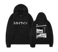 QRDLKERL Sweat à Capuche Double Face Style Streetwear décontracté pour Hommes et Femmes, inspiré de l'anime Drift AE86 Initial D