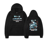 QRDLKERL Sweat à Capuche Initial D Manga Hachiroku Shift Drift pour Homme, Anime Takumi Fujiwara Tofu Shop Delivery AE86, Streetwear