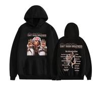 QRDLKERL Sweat-Shirt de Concert Rapero Central CEE « Can't Rush Greatness » World Tour Sweat-Shirt décontracté à Manches Longues pour Hommes