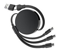 Qreninv 100W Chargeur Multi Embout USB A/C, 6 en 1 Chargeur Retractable PD 6A, Cable Multi Recharge Rapide avec USB C, Micro USB et Port Phone pour 16 Pro,16 Plus,MaBook,Pad,Galaxy