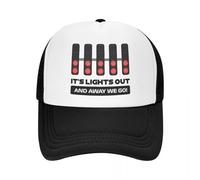 QREUIAJX Personalized It’s Lights Out and Away We Go Casquette de Baseball Protection Solaire Hommes Chapeau réglable de Routier Bonnet d’été Papa