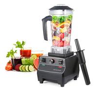 QREZ Blender Mixeur Multifonctions, Smoothie Blender Chauffant Blender Mixeur Puissant avec 2000W Mixeur Smoothie Et Milk-Shake avec 6 Lames en Acier Inoxydable Et 2L sans BPA Jarre,Noir