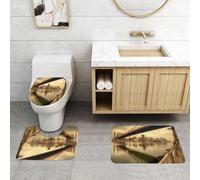 QRFASFZO Lot de 3 Tapis de Bain et Tapis de Bain Doux en Microfibre antidérapant,Absorbant l'eau,pour Douche,Baignoire et WC,Le Pont Queensboro enjambant l'East River à New York.