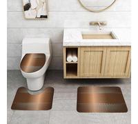 QRFASFZO Lot de 3 Tapis de Bain et Tapis de Bain Doux en Microfibre antidérapant,Absorbant l'eau,pour Douche,Baignoire et WC,Métal - Fond texturé avec Un Peu de - Matrice, Métal de Style Industriel,