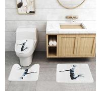 QRFASFZO Lot de 3 Tapis de Bain et Tapis de Bain Doux en Microfibre antidérapant,Absorbant l'eau,pour Douche,Baignoire et WC,Volleyball - Actualités thématiques, profils des Joueurs de Volley-Ball,