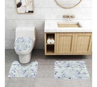 QRFASFZO Lot de 3 Tapis de Bain et Tapis de Bain Doux en Microfibre antidérapant,Absorbant l'eau,pour Douche,Baignoire et WC,Housse de Coussin à Motifs imprimés, Avion, Dessins numériques d'avions a
