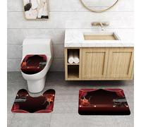 QRFASFZO Lot de 3 Tapis de Bain et Tapis de Bain Doux en Microfibre antidérapant,Absorbant l'eau,pour Douche,Baignoire et WC,Théâtre Musical, Orchestre symphonique, Rideaux de scène, Piano, violonce