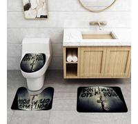 QRFASFZO Lot de 3 Tapis de Bain et Tapis de Bain Doux en Microfibre antidérapant,Absorbant l'eau,pour Douche,Baignoire et WC,Zombies Terrible Hands The Walking Dead Unique - Version
