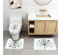 QRFASFZO Lot de 3 Tapis de Bain et Tapis de Bain Doux en Microfibre antidérapant,Absorbant l'eau,pour Douche,Baignoire et WC,Fleur aux Rayons X, Image aux Rayons X d'un Arbre à Fleurs, Un Regard inh