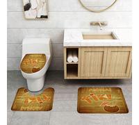 QRFASFZO Lot de 3 Tapis de Bain et Tapis de Bain Doux en Microfibre antidérapant,Absorbant l'eau,pour Douche,Baignoire et WC,Tropical Tiki Bar Aloha, Island Vibe Tiki Bar et Invitation Aloha, l'espr
