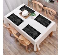 QRFASFZO Sets de Table Lavable, Lot de 6 Sets de Table Plastique PVC, Résistant à la Chaleur, Antidérapant,Formules mathématiques et calculs, Motif vectoriel sans Couture. Écriture Manuscrite,45x30cm