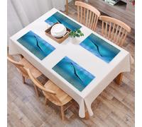 QRFASFZO Sets de Table Lavable, Lot de 6 Sets de Table Plastique PVC, Résistant à la Chaleur, Antidérapant,Décor Jurassique, Dinosaure Aquatique L'Elasmosaurus a vécu au Crétacé,45x30cm